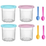 2X(4Pcs Ice Cream Pints Cups for NINJA- CREAMI Series Ice Cream Maker9514