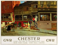 TU76 Vintage Chester GWR Great Western Railway Travel Poster Re-Print - A2+ (610 x 432mm) 24" x 17"