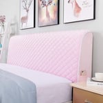 Headboard Cover Quilted Slipcover， Protector Stretch Dustproof Thickening Bed Head Cover for Beds Decorative Protectors for Headborad,Pink(D)-180CM