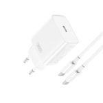 USB-C PD Snabb laddare / adapter - 20W Inkl. till USB-C-kabel