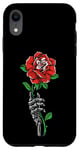 Coque pour iPhone XR Rose de Hong Kong avec squelette à la main - Racines du drapeau de Hong Kong