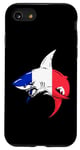 Coque pour iPhone SE (2020) / 7 / 8 Drapeau France Requin Fierté Drapeau Français Racines France Souvenir