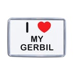 I Love My Gerbil - Small Plastic Fridge Magnet