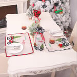 New Christmas Red And Black Grid Tractor Mat Cartoon Home Atmosp One Size