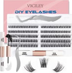 VICILEY Cluster Lashes 120 Individual Lashes Cluster With Lash Bond and Seal and