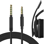 Geekria QuickFit Audio Cable Compatible with Astro Gaming A40 tr, A40, A30, A10 Headsets Cable / 5 Steps to 4 Steps, 3.5mm to 3.5mm Male AUX Replacement Cord (5.6 ft/1.7 m)