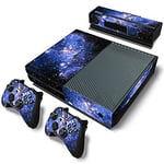 DOTBUY Xbox One Autocollant Console Decal Vinyl Skin Sticker + 2 Autocollant Manette + 1 Autocollant Kinect Set (Starry Blue)