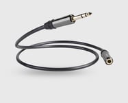 QED Performance 6.3mm Jack Headphone Extension Cable (Male to Female) 5.0m
