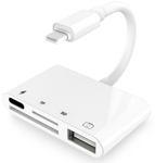Lightning 4i1 Adapter - Lightning/USB-A/SD/Micro SD - Hvid
