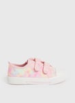 Tu Pink Tie-Dye Twin Strap Canvas Trainers 10 Infant Multi Coloured female