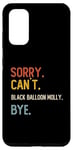 Coque pour Galaxy S20 Funny Sorry Can't Black Balloon Molly Bye Chemises Homme