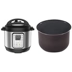 Instant Pot 9-in-1 Duo Plus 5.7L Electric Pressure Cooker. 15 Smart Programs: Pressure Cooker, Rice Cooker, Slow Cooker, Steamer, Sauté Pan & Ceramic Non-Stick Inner Pot - 5.7 Litre