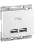 LK Opus 66 double 5v usb charger 2100 ma 1 module white