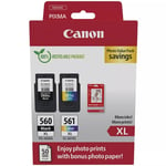 Canon PG-560XL / CL-561XL High Yield Genuine Ink Cartridges, Pack of 2 (Colour a