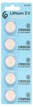 Clas Ohlson CR2032 litiumbatteri 3 V, 5-pack