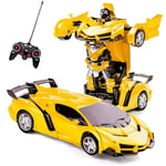 Transformerande Leksaker För Pojke Flicka Ålder 5-7, Fjärrstyrd Deformationsbil Transformationsbil För Barn Rc Racingbil Robotfordon Leksaker Fo