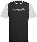 Norrøna Men's Fjørå Equaliser Lightweight T-Shirt  Caviar/Light Grey S, Caviar/Light Grey