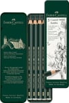 Faber-Castell 5 Piece Quality Castell 9000 Jumbo Graphite Pencils in a Tin, Inc
