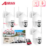 ANRAN WIFI CCTV Security Camera System Outdoor 3MP 10''Monitor Wireless IP Audio