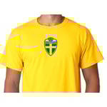 Sverige logo gul t-shirt Sweden tröja i bomull Yellow XL