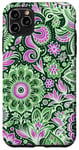 Coque pour iPhone 11 Pro Max Illustration de motif floral violet vert mode botanique
