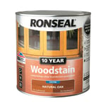 Ronseal 10 Year Woodstain Natural Oak Satin Wood Stain Paint 250ml