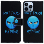 iPhone 15 Pro Plånboksfodral med Tryck - Dont Touch My Phone - TheMobileStore iPhone 15 Pro tillbehör