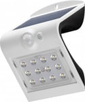 LED solcelle lampe m/bevægelsessensor - 1.5W - Hvid