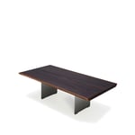 dk3 Tree Coffee Table, Table top: oiled oak, Base: lacquered brushed steel Oljet eik Lakkert børstet stål