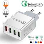 4 Port 5 Colors Quick Charge 3.0 Fast Mobile Phone Charger