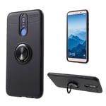 Huawei Mate 10 Lite kickstand case with metal finger ring - Black