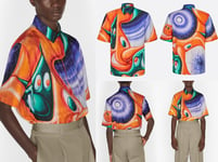 Dior Homme Kenny Hot Deadstock Silk Multicolour Oblique Shirt T-SHIRT S