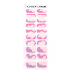 Love'n Layer Abstraction Poppy Pink Självhäftande nagellack