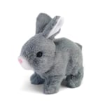 100% Ny Elektrisk Plysch Kanin Hoppande Hoppande Interaktiv Plysch Kanin Leksak Barn Present B [DB] Grey
