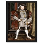 Painting Antique Holbein Junior Henry Tudor VIII King England Artwork Framed Wall Art Print A4