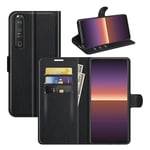 Sony Xperia 1 IV PU Wallet Case Black
