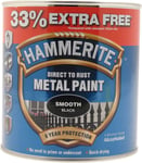 Hammerite 5158235 Metal Paint, Smooth Black, 1L