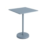 Muuto - Linear Steel Café Table 70 x 70 h: 95 cm - Pale Blue - Småbord & Sidobord utomhus - Thomas Bentzen - Blå