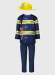 Tu Blue Fire Officer Costume Set 3-4 Years Red