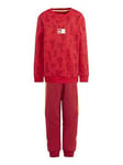 adidas Sportswear Kids Disney Crew And Jogger Set  - Red, Red, Size 3-4 Years, Women