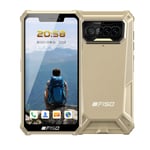 F150 Outdoor Smartphone without Contract, 6GB+64GB, 256GB Expandable, 5.86'' HD Display, 8000 mAh Battery, Android 10, Triple Camera, IP68 Waterproof Mobile Phone,Dual SIM,NFC,Face ID,Gold
