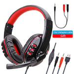 Good Quality on ear Headset Gamer Stereo Deep Bass Gaming Headphones Earphone With Microphone for Computer PC Laptop Notebook RED LED PC