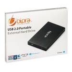 Bipra 100GB 2.5 inch USB 2.0 FAT32 Portable Slim External Hard Drive - Blue