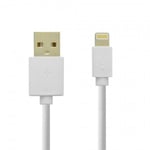 Lightning til USB oplader / data kabel iphone, iPad, iPod - 2m - Hvid