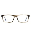 Tom Ford Rectangle Mens Havana Glasses - Brown - One Size