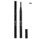 (Gray)Eyebrow Pencil 2 Packs Waterproof Smudge-proof Brow Pencil With Brow DTS