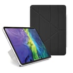 Pipetto Origami Folio iPad Case Pro 12.9 (2020) 4th Generation | Ultra Slim Smart Cover with 5-in-1 stand | Apple Pencil 2 sync and charge compatible - Black