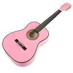 Music Alley MA-34-PNK Acoustic Beginner Guitar Pack, Pink
