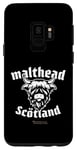 Coque pour Galaxy S9 Whisky Highland Cow Lettrage Malthead Scotch Whisky