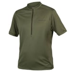 Endura Hummvee II Short Sleeve Cycling Jersey - Olive Green / Large